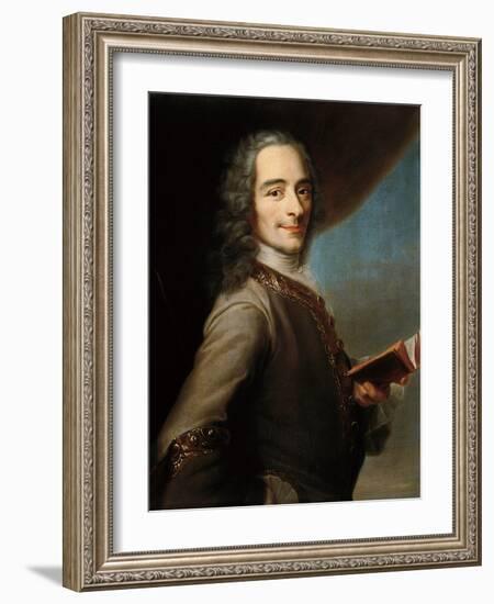 Francois-Marie Arouet de Voltaire called Voltaire (1694-1778)-Maurice Quentin de la Tour-Framed Giclee Print