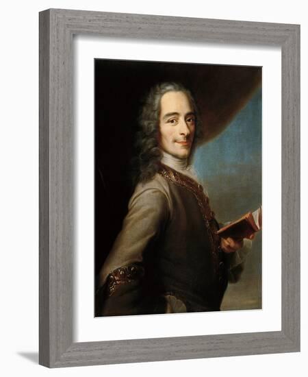 Francois-Marie Arouet de Voltaire called Voltaire (1694-1778)-Maurice Quentin de la Tour-Framed Giclee Print