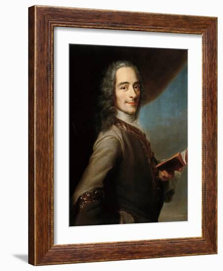 Francois-Marie Arouet de Voltaire called Voltaire (1694-1778)-Maurice Quentin de la Tour-Framed Giclee Print