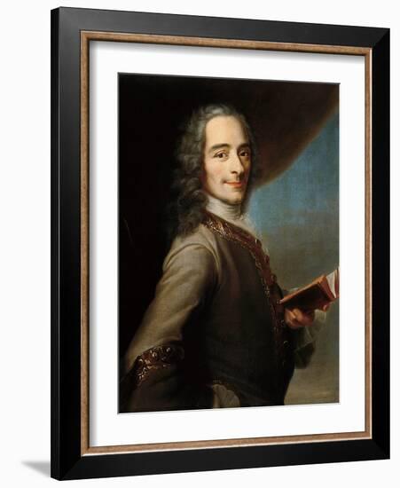 Francois-Marie Arouet de Voltaire called Voltaire (1694-1778)-Maurice Quentin de la Tour-Framed Giclee Print