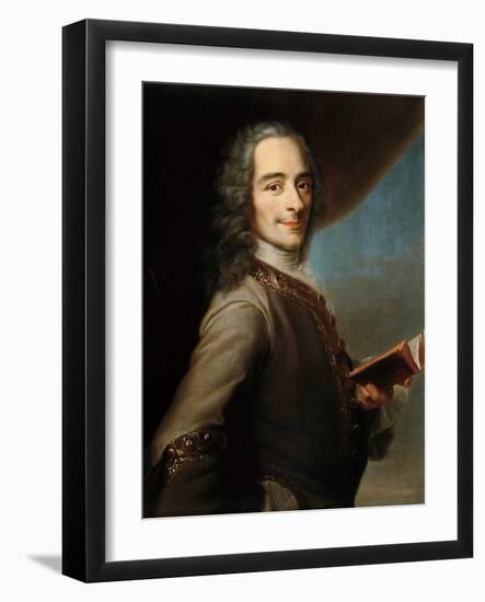 Francois-Marie Arouet de Voltaire called Voltaire (1694-1778)-Maurice Quentin de la Tour-Framed Giclee Print