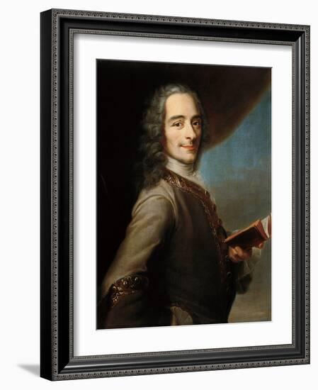 Francois-Marie Arouet de Voltaire called Voltaire (1694-1778)-Maurice Quentin de la Tour-Framed Giclee Print