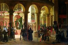 Cardinal Pietro Aldobrandini Receiving Domenichino, 1822-1823-Francois-Marius Granet-Giclee Print