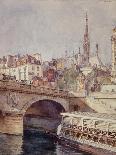 Le pont Saint-Michel. Paris (VIème arr.), 1801-1900-François Max Bugnicourt-Framed Premier Image Canvas