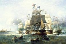 A Naval Engagement-Francois Musin-Framed Premier Image Canvas