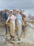 Oyster Girls at Cancale-Francois Nicolas Augustin Feyen-Perrin-Giclee Print