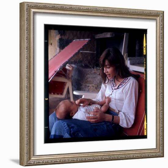 Françoise Hardy and Her Son, Thomas-Marcel Begoin-Framed Photographic Print