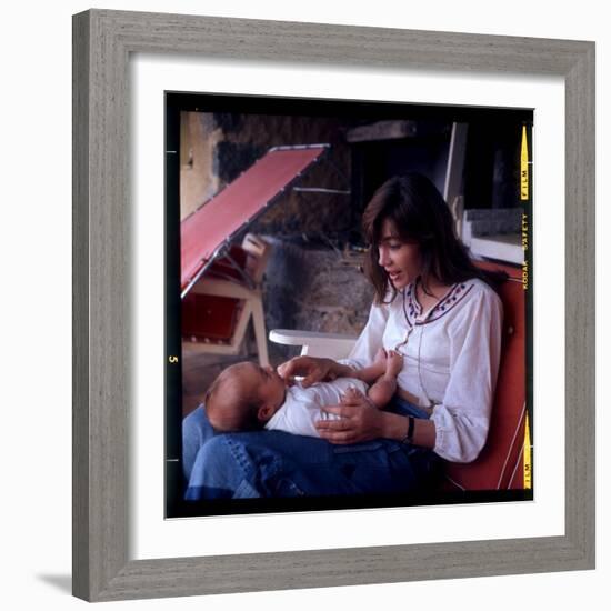 Françoise Hardy and Her Son, Thomas-Marcel Begoin-Framed Photographic Print