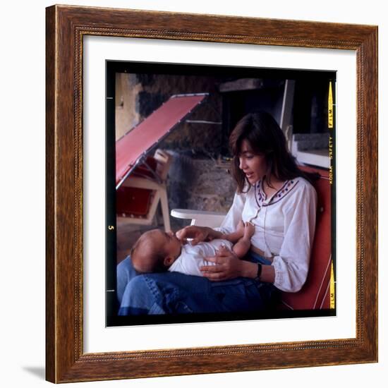 Françoise Hardy and Her Son, Thomas-Marcel Begoin-Framed Photographic Print