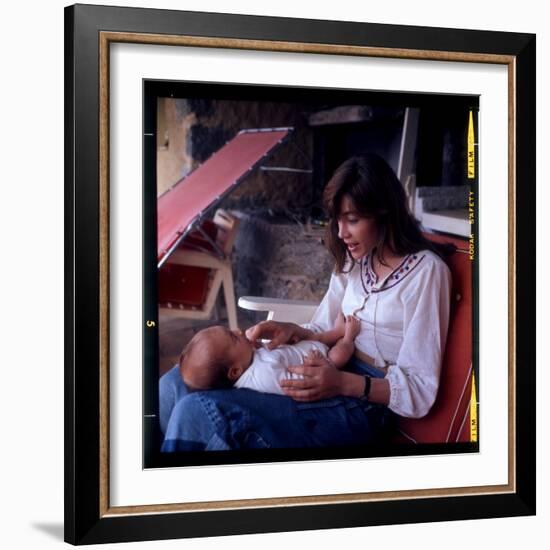 Françoise Hardy and Her Son, Thomas-Marcel Begoin-Framed Photographic Print