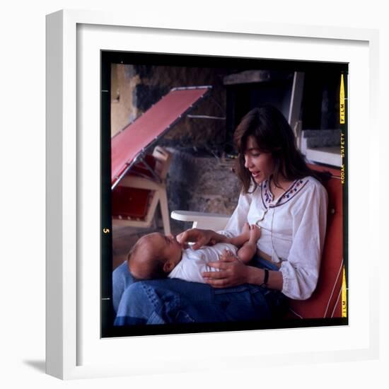 Françoise Hardy and Her Son, Thomas-Marcel Begoin-Framed Photographic Print