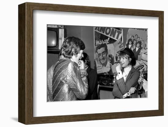 Françoise Hardy and the Rolling Stones's Singer, Mick Jagger-Bouchara-Framed Photographic Print