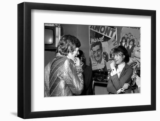 Françoise Hardy and the Rolling Stones's Singer, Mick Jagger-Bouchara-Framed Photographic Print