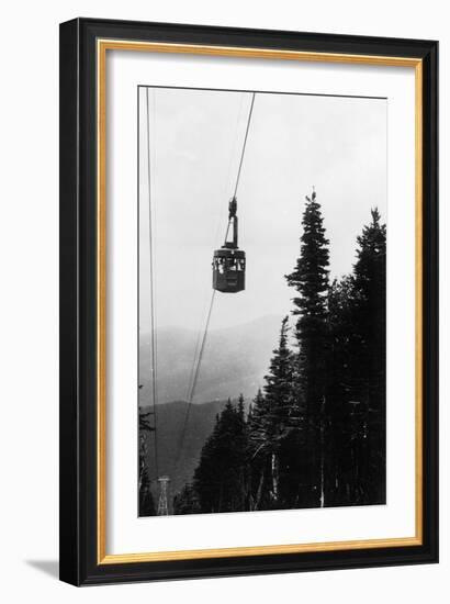 Franconia Notch State Park, NH, View of the Cannon Mountain Aerial Tramway-Lantern Press-Framed Art Print