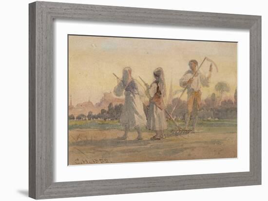 'Franconian Peasants near Wurzburg', Germany, 1852-Carl Haag-Framed Giclee Print