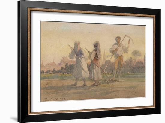 'Franconian Peasants near Wurzburg', Germany, 1852-Carl Haag-Framed Giclee Print