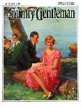 "Couples by Bonfire," Country Gentleman Cover, September 1, 1931-Frank Bensing-Giclee Print