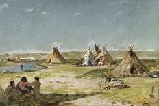 Tent Camp of Indians, Wyoming-Frank Buchser-Giclee Print