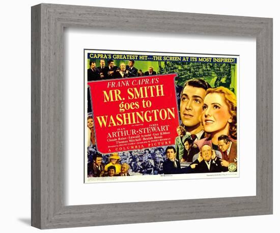 Frank Capra's Mr. Smith Goes to Washington, 1939-null-Framed Art Print