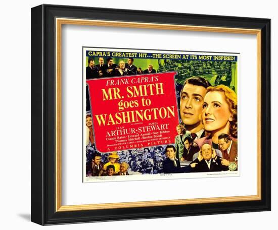 Frank Capra's Mr. Smith Goes to Washington, 1939-null-Framed Art Print