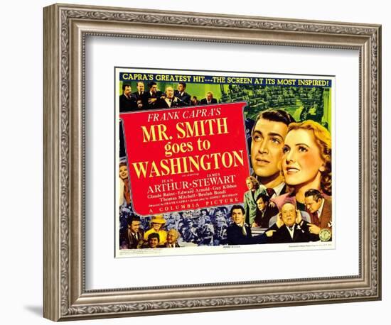Frank Capra's Mr. Smith Goes to Washington, 1939-null-Framed Premium Giclee Print