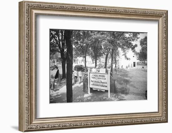 Frank Engel and Family, Ohio's Most Typical Farm Family Winners on Exhibit at Ohio State Fair, 1941-Alfred Eisenstaedt-Framed Photographic Print