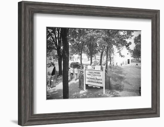 Frank Engel and Family, Ohio's Most Typical Farm Family Winners on Exhibit at Ohio State Fair, 1941-Alfred Eisenstaedt-Framed Photographic Print