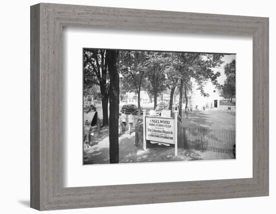 Frank Engel and Family, Ohio's Most Typical Farm Family Winners on Exhibit at Ohio State Fair, 1941-Alfred Eisenstaedt-Framed Photographic Print