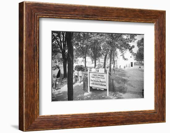 Frank Engel and Family, Ohio's Most Typical Farm Family Winners on Exhibit at Ohio State Fair, 1941-Alfred Eisenstaedt-Framed Photographic Print