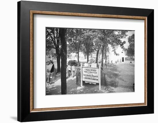 Frank Engel and Family, Ohio's Most Typical Farm Family Winners on Exhibit at Ohio State Fair, 1941-Alfred Eisenstaedt-Framed Photographic Print