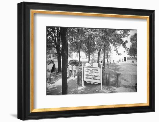 Frank Engel and Family, Ohio's Most Typical Farm Family Winners on Exhibit at Ohio State Fair, 1941-Alfred Eisenstaedt-Framed Photographic Print