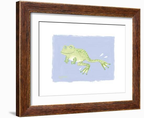 Frank Frog-Lucy Davies-Framed Art Print