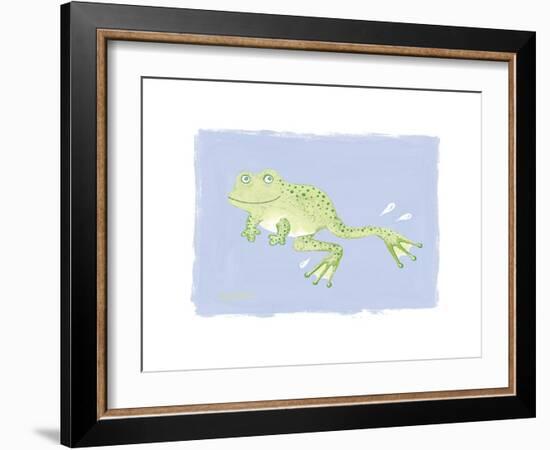 Frank Frog-Lucy Davies-Framed Art Print