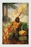 Robinson Crusoe: I Did My Utmost to Keep the Chests in Their Places-Frank Goodwin-Art Print