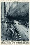 Queen Mary Ocean Liner, Final Preparations for Launch-Frank H. Mason-Art Print