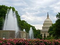 United States Capitol Building and Fountain in Washington Dc-Frank L Jr-Mounted Photographic Print