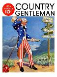 "Uncle Sam at the Crossroads," Country Gentleman Cover, October 1, 1936-Frank Lea-Mounted Giclee Print