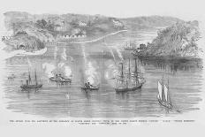 Us Naval Bombardment of Southern Batteries at Acquia Creek on the Potomac-Frank Leslie-Art Print