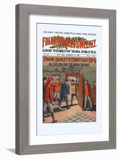 Frank Manley's Christmas Gift, Or, The Luck That Ice Hockey Brought-null-Framed Art Print