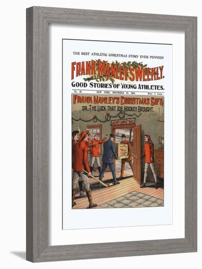 Frank Manley's Christmas Gift, Or, The Luck That Ice Hockey Brought-null-Framed Premium Giclee Print