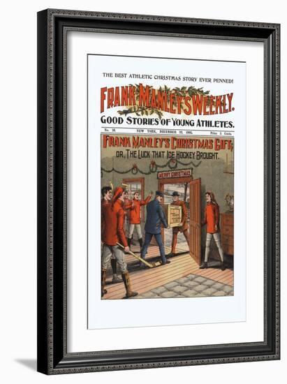 Frank Manley's Christmas Gift, Or, The Luck That Ice Hockey Brought-null-Framed Art Print