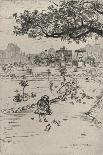 'Barges on the Seine', 1915-Frank Milton Armington-Giclee Print