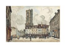 Rue animée à Chartres-Frank Myers Boggs-Premium Giclee Print