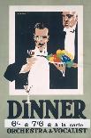 Advertisement for Dinner and Orchestra and Vocalist (Colour Litho)-Frank Newbould-Giclee Print
