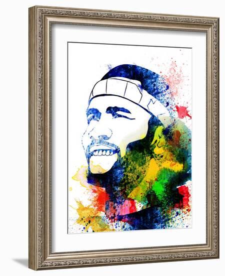 Frank Ocean Watercolor-Jack Hunter-Framed Art Print