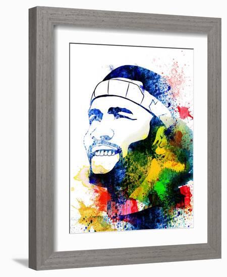 Frank Ocean Watercolor-Jack Hunter-Framed Art Print