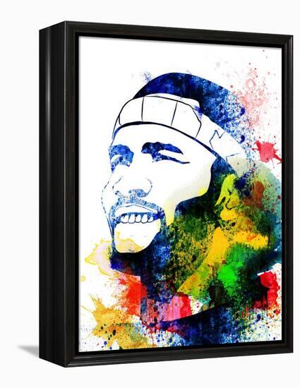 Frank Ocean Watercolor-Jack Hunter-Framed Stretched Canvas