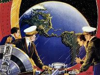 Sci Fi - Steering Spaceship, 1933-Frank R. Paul-Giclee Print