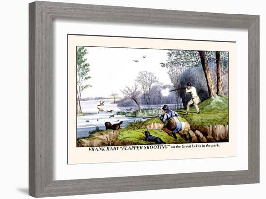 Frank Raby Flapper Shooting on the Great Lakes in the Park-Henry Thomas Alken-Framed Art Print