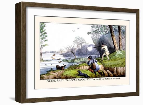 Frank Raby Flapper Shooting on the Great Lakes in the Park-Henry Thomas Alken-Framed Art Print